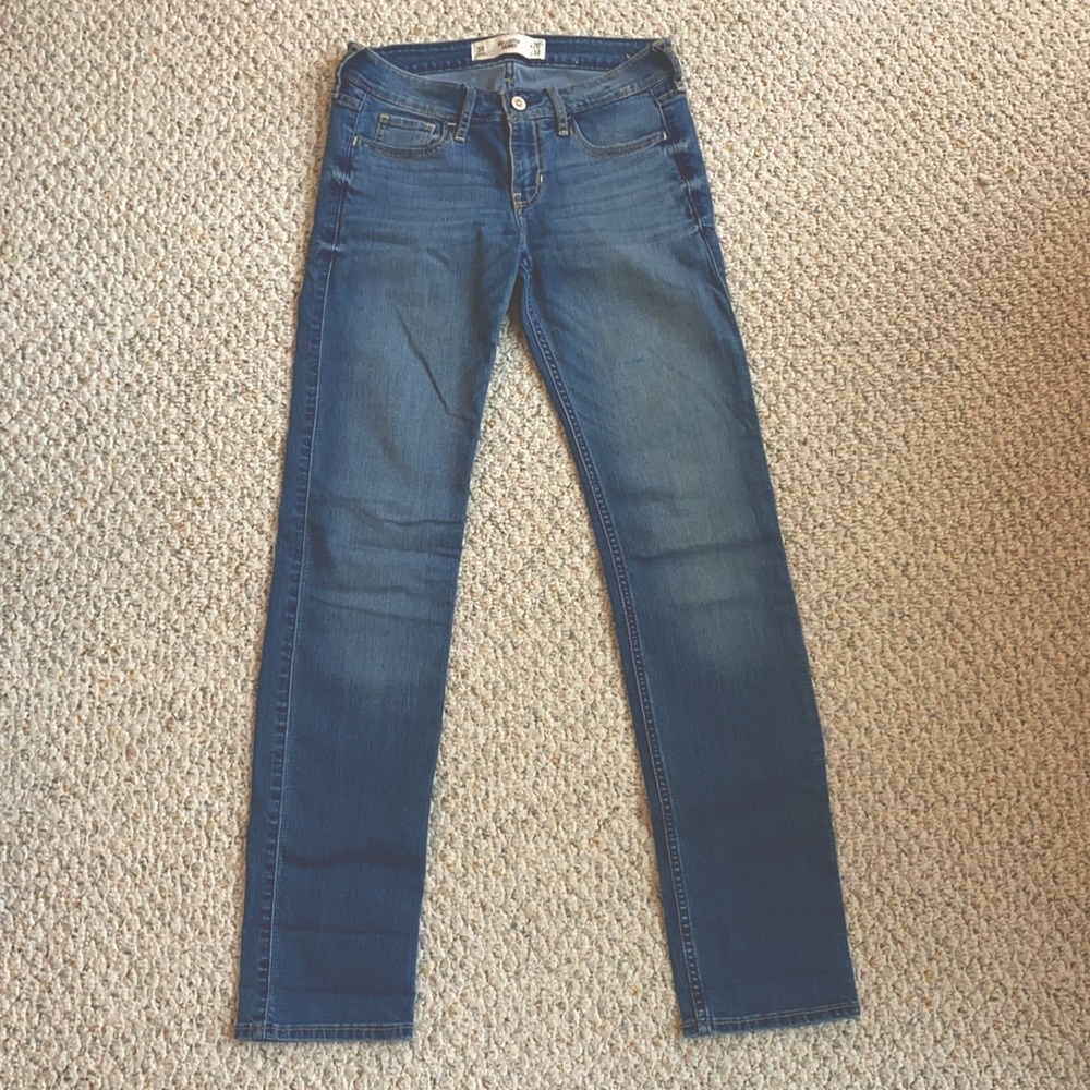 Hollister Blue Denim Skinny Jeans, Size 3R, Worn once